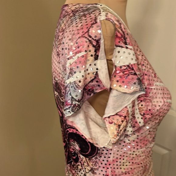 Body central shimmery pink body con top size medium - Picture 5 of 8